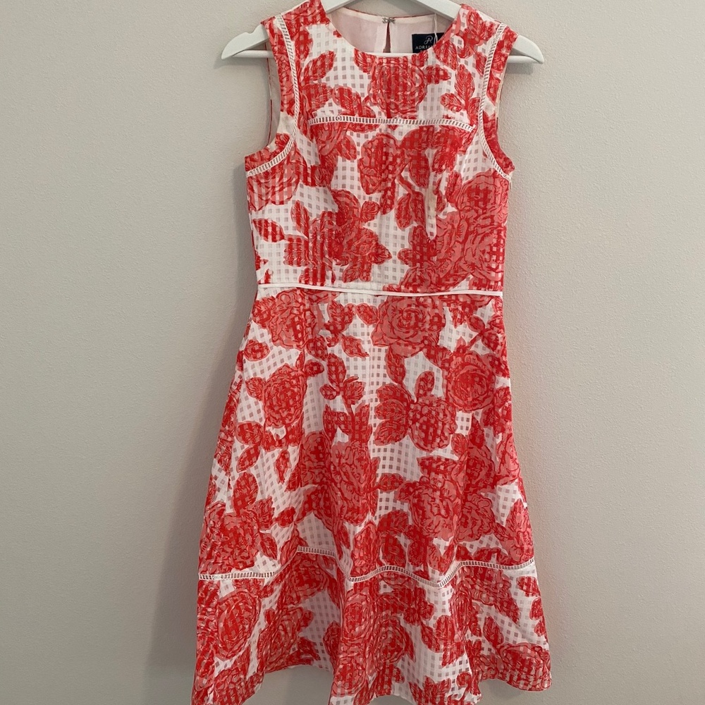 Adrianna Papell Floral Print A-Line Dress